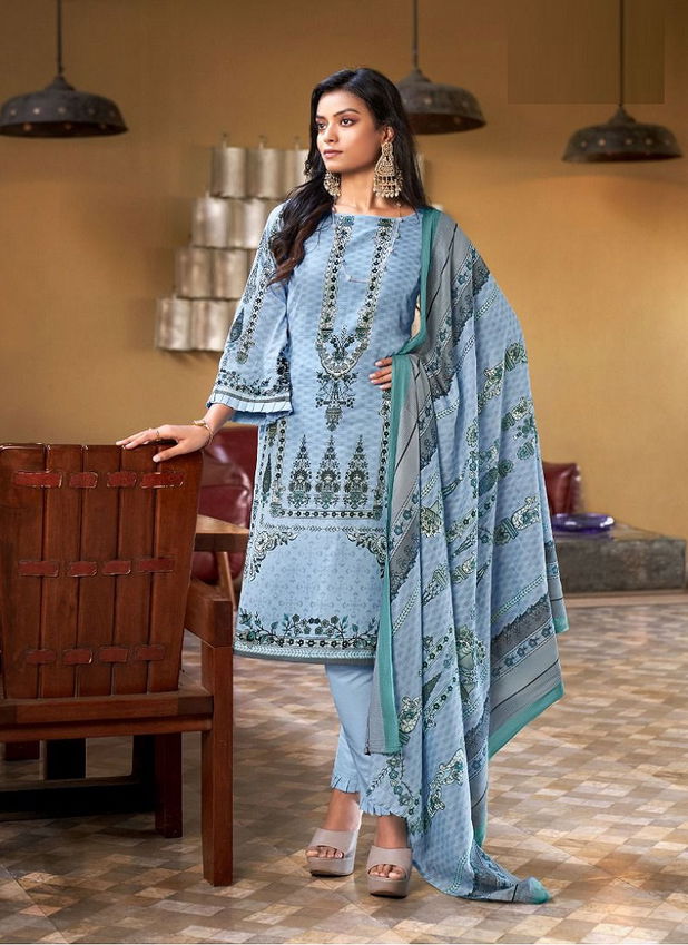 Gulmohar 27 By Ishaal Karachi Cotton Dress Material Catalog
